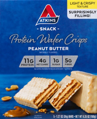 Atkins Protein Wafer Crisps Peanut Butter - 5-1.27 Oz