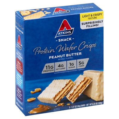 Atkins Protein Wafer Crisps Peanut Butter - 5-1.27 Oz - Image 1