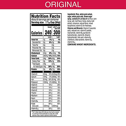 Smart Start Breakfast Cereal Fiber Cereal Original Antioxidants - 18.2 Oz - Image 5