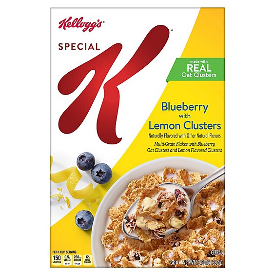 Special K Breakfast Cereal Blueberry with Lemon Clusters - 12.8 Oz