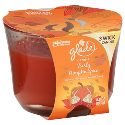 Glade Candle Toasty Pumpkin Spice - 6.8 Oz