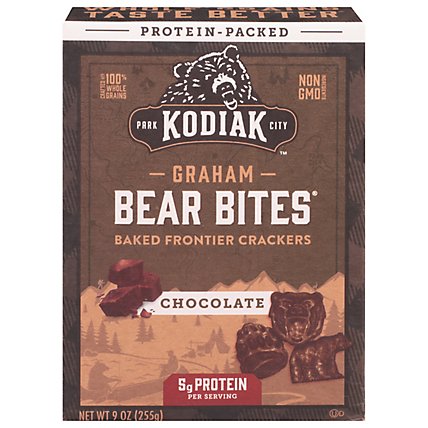 Kodiak Cakes Bear Bites Graham Crackers Frontier Chocolate - 9 Oz