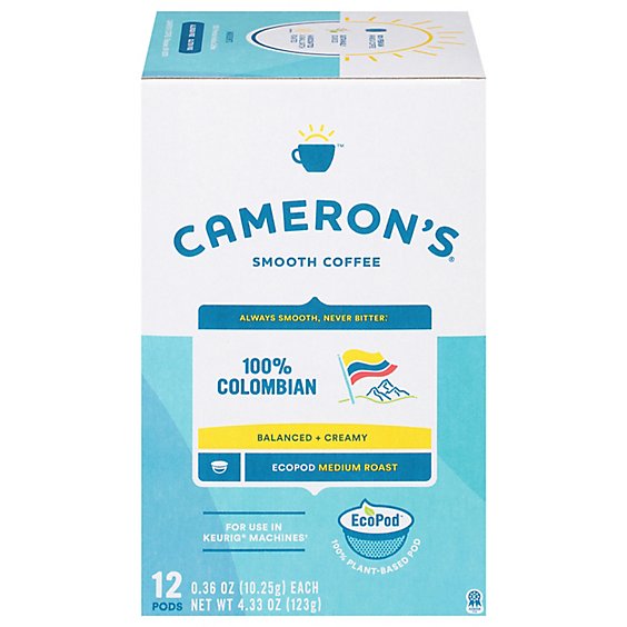 Camerons Coffee 100% Colombian Single Serve - 12 Count