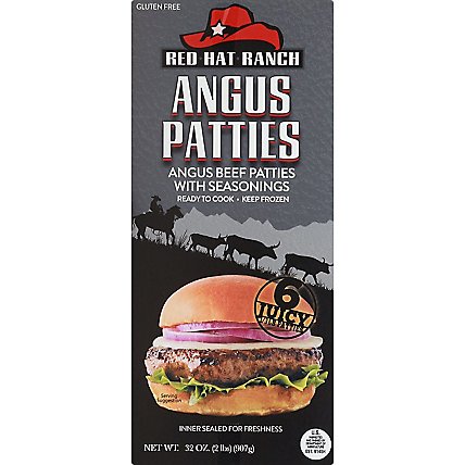 Red Hat Ranch Angus Beef Seasond Patties - 2 Lb - Image 1