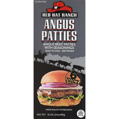 Red Hat Ranch Angus Beef Seasond Patties - 2 Lb