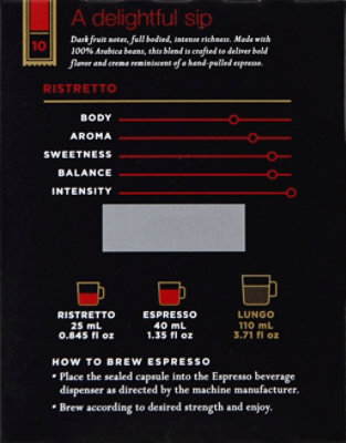 Signature Reserve Espresso Capsule Ristretto 10 - 10 Count - Image 3