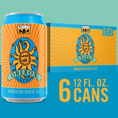 Bell's Oberon Eclipse Citrus Wheat Ale Craft Beer 5.8% ABV Cans - 6-12 Fl. Oz. - Image 1