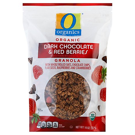 O Organics Granola Dark Choc & Red Berries - 14 Oz