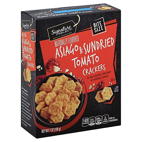 Signature SELECT Cracker Bite Asiago & Sundried Tomato - 7 Oz
