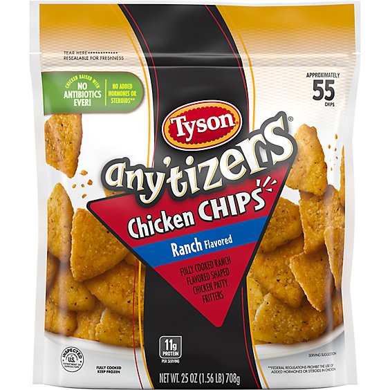 Tyson Anytizers All Natural Ranch Flavored Chicken Chips - 25 Oz