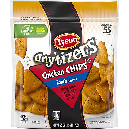 Tyson Anytizers All Natural Ranch Flavored Chicken Chips - 25 Oz - Image 1