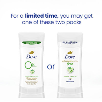 Dove 0% Aluminum Cucumber And Green Tea Deodorant Stick - 2.6 Oz - Image 5