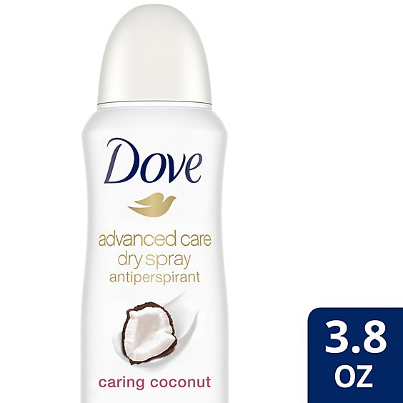Dove Advanced Care Caring Coconut Dry Spray Antiperspirant Deodorant - 3.8 Oz