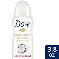 Dove Advanced Care Caring Coconut Dry Spray Antiperspirant Deodorant - 3.8 Oz - Image 1