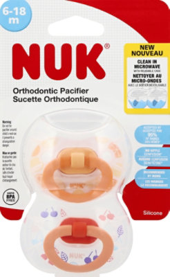 Nuk Paci 69327 Fash Sz2 2pk 4/12 Ef - Each (Colors May Vary) - Image 2