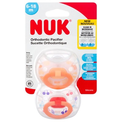 Nuk Paci 69327 Fash Sz2 2pk 4/12 Ef - Each (Colors May Vary)