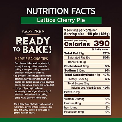 Marie Callenders Lattice Cherry Pie - 40 Oz - Image 4