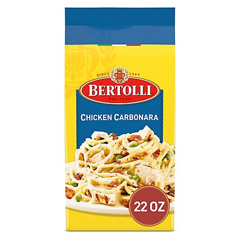 Bertolli Chicken Carbonara Frozen Meals With Spaghetti Peas And Bacon - 22 Oz