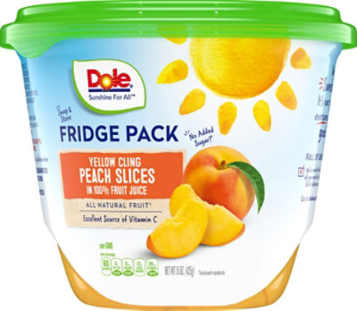 Dole Peach Slices In 100% Juice - 15 Oz - Image 1