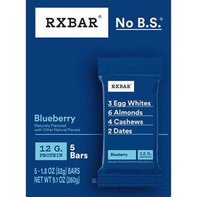 RXBAR Protein Bars Blueberry Protein Snack 5 Count - 9.1 Oz - Image 2