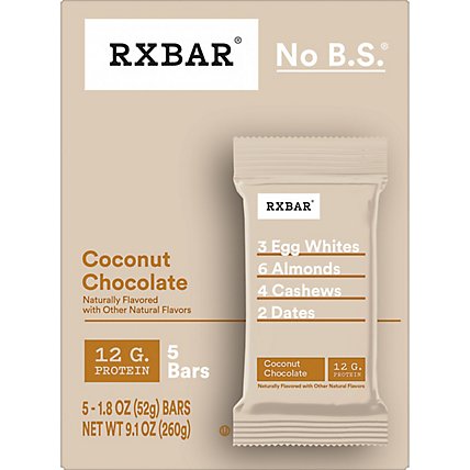 RXBAR Protein Bar 12g Protein Coconut Chocolate 5 Count - 9.15 Oz - Image 2
