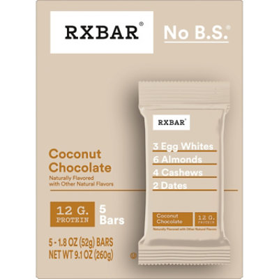 RXBAR Protein Bars Coconut Chocolate 12g Protein 5 Count - 9.1 Oz - Image 2