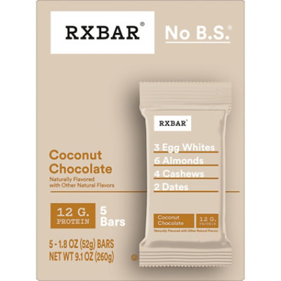 RXBAR Protein Bar 12g Protein Coconut Chocolate 5 Count - 9.15 Oz