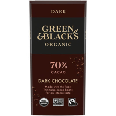 Green & Blacks Dark Chocolate Organic 70% Cacao - 3.17 Oz - Image 1