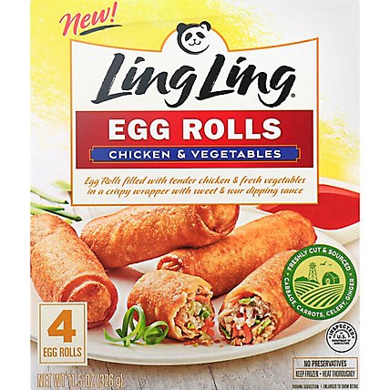 Ling Ling Ssa Chicken Egg Roll 5 Units - 11.5 Oz - Image 2
