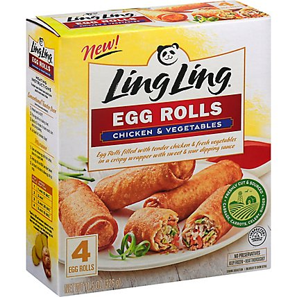 Ling Ling Ssa Chicken Egg Roll 5 Units - 11.5 Oz - Image 1