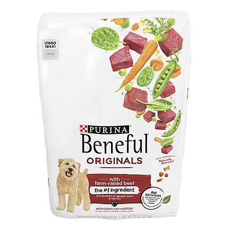 Purina Beneful Dog Food Dry Original With Real Beef - 28 Lb