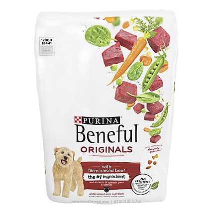 Purina Beneful Originals Beef Dry Dog Food - 28 Lbs - Image 1
