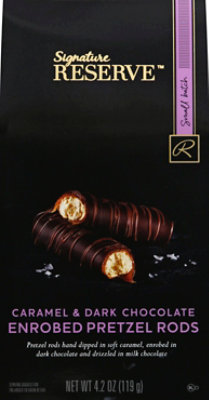Signature RESERVE Pretzel Rod Enrobed Caramel & Dark Chocolate - 4.2 Oz - Image 1