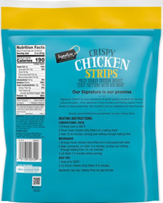 Signature SELECT Crispy Chicken Strips Fully Cooked Chicken Breast With Rib Meat Frozen - 25 Oz - Image 3