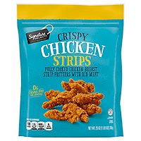 Signature SELECT Crispy Chicken Strips Fully Cooked Chicken Breast With Rib Meat Frozen - 25 Oz - Image 1