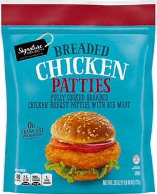 Signature SELECT Breaded Chicken Patties Chicken Breast Patties With Rib Meat Frozen - 26 Oz - Image 2