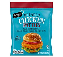 Signature SELECT Breaded Chicken Patties Chicken Breast Patties With Rib Meat Frozen - 26 Oz