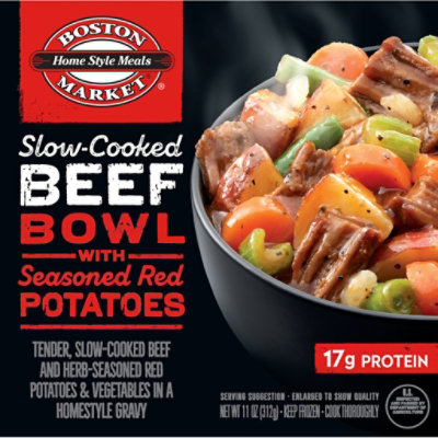 Boston Market Home Style Meals Slow Cooked Beef Bowl With Seasoned Red Potatoes - 11 Oz