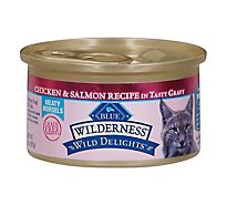 Blue Wilderness Wild Delights Cat Food Chicken & Salmon In Tasty Gravy - 3 Oz