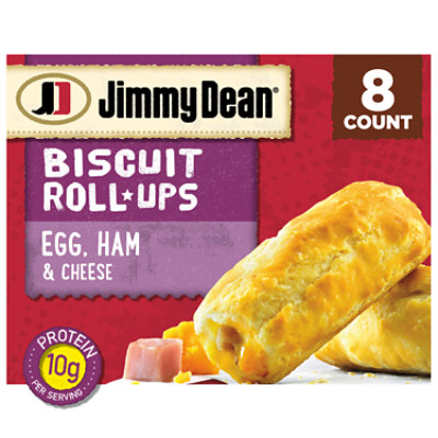 Jimmy Dean Biscuit Roll-Ups Ham Frozen Breakfast - 8 Count