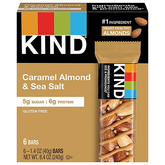 KIND Bar Caramel Almond & Sea Salt - 6-1.4 Oz