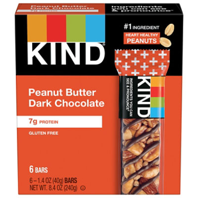 KIND Peanut Butter Dark Chocolate Gluten Free Snack Bars Value Pack - 6-1.4 Oz - Image 3