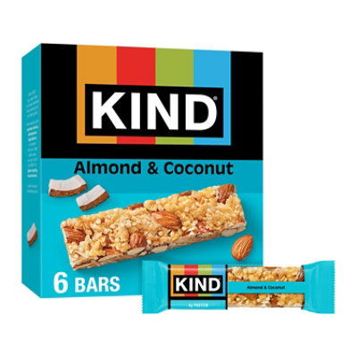 KIND Almond & Coconut Low Glycemic Index Gluten Free Snack Bars - 6-1.4 Oz - Image 1