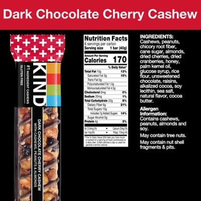 KIND Bars Dark Chocolate Cherry Cashew - 6-1.4 Oz - Image 2