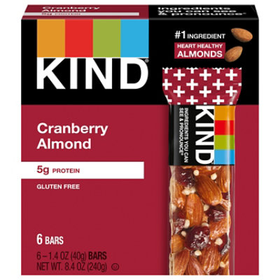 KIND Cranberry Almond Gluten Free Snack Bars - 6-1.4 Oz - Image 3
