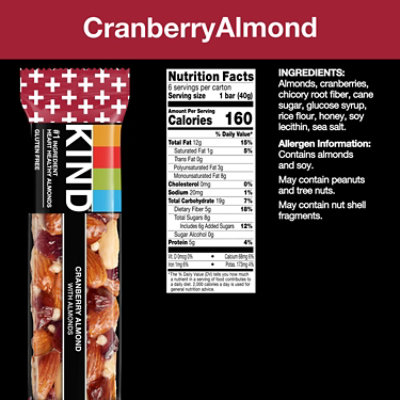 KIND Bar Cranberry Almond With Macadamia Nuts - 6-1.4 Oz - Image 2