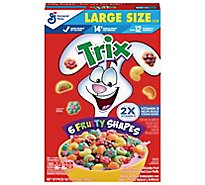 Trix Cereal Corn Puffs Sweetened Classic Fruit Flavored Large Size - 13.9 Oz