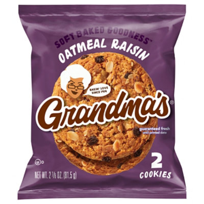 Grandmas Cookies Oatmeal Raisin - 2.875 Oz