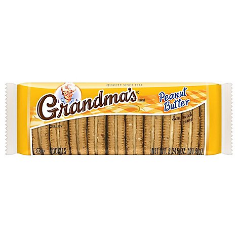 Grandmas Sandwich Creme Cookies Peanut Butter - 3.245 Oz