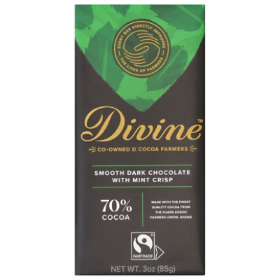 Divine Ch Choc Bar Drk W Mint Crisp - 3 Oz - Image 1